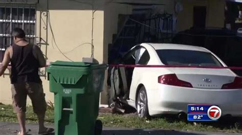 Driver Hospitalized After Car Crashes Into Miami Home Wsvn 7news