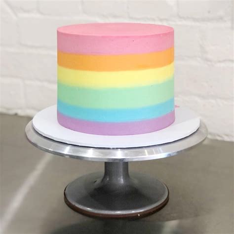 Rainbow Buttercream Rainbow Layered Cake — Burnt Butter Cakes