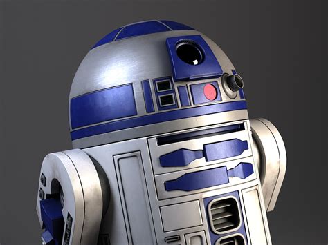 R2d2 Star Wars Droid Robot 3d Model Max Obj 3ds Fbx C4d Lwo Lw Lws