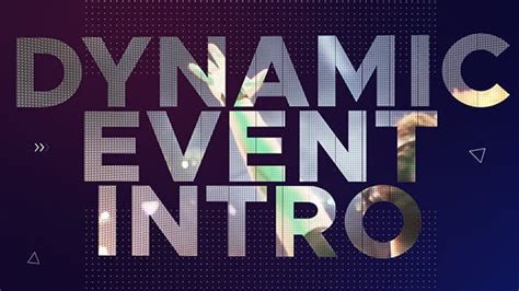 Dynamic Event Intro After Effects Template Video Templates Envato