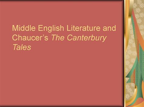 Chaucer Middle English Learn Middle English Online 2019 02 28