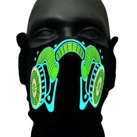Sound Reactive Led Glow Gas Mask Etsy