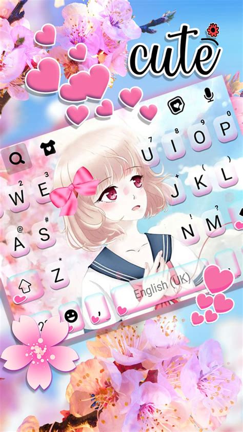 Anime Sakura Girl Keyboard Background For Android Download