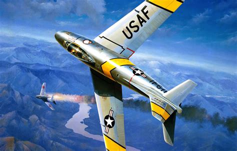 Wallpaper War Art Airplane Painting Aviation Jet F