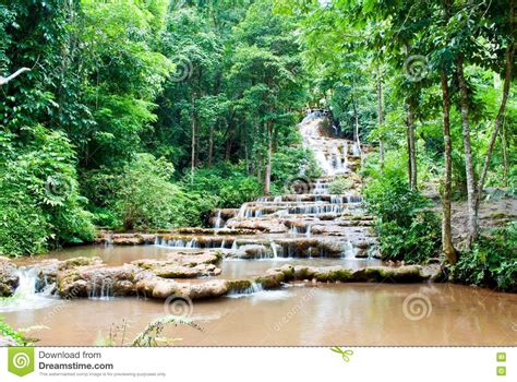 Pa Charoen Waterfall Of Thailand Stock Photo Image Of Color Scenic