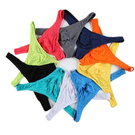 Wholesale Sexy Mens Underwear Modal Briefs Thongs Soft Bulge Pouch