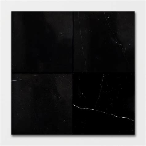 Black Polished Marble Tile 18x18x12 Marble Flooring Black Marble