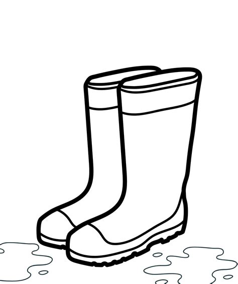 Botas De Chuva B Sicas Para Colorir Imprimir E Desenhar Colorir Me