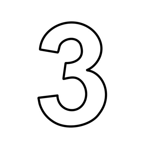 Lettere E Numeri Numero 3 Tre Stampatello