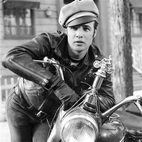 About this piece movies art we can't get enough of the cinema, either! Marlon Brando as 'Johnny' in "The Wild One" (1953 ...