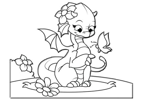 The dragon is a mythical creature. Printable Dragon Coloring Pages (Easy & Adults) » Print ...