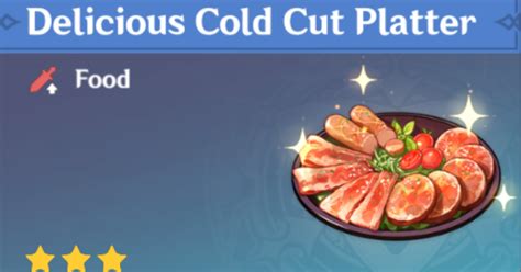How To Get Cold Cut Platter Recipe Genshin Impact GameWith