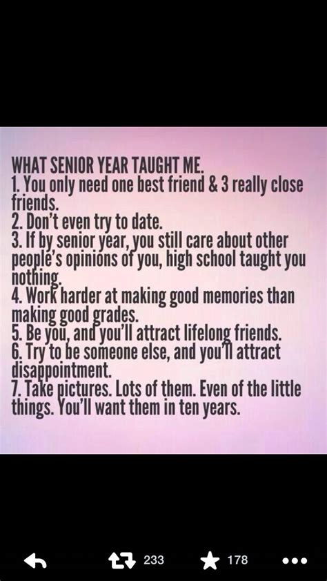 End Of Senior Year Quotes