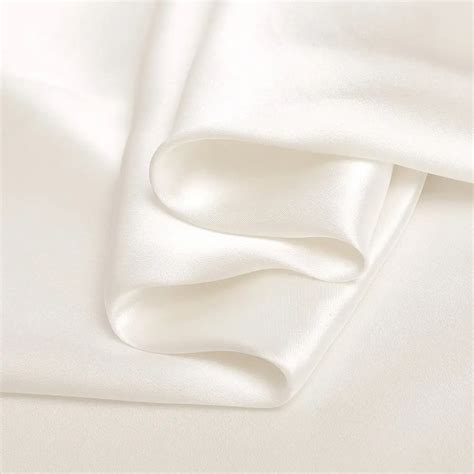 Natural White 100 Pure Silk Charmeuse Fabric For Sewing Width 44 Inch