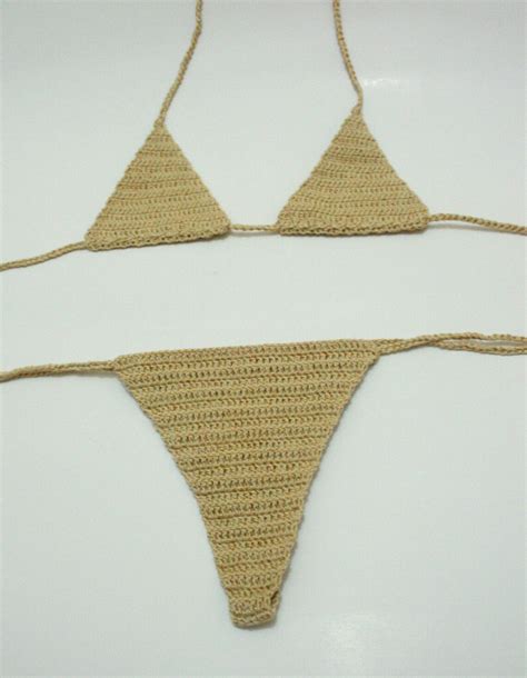 Thong Bikini Set Nude Bikini Hot Thong Bikini Set Brazilian Etsy
