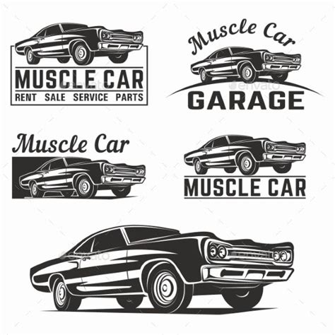 Muscle Car Emblems Car Vector Car Silhouette Car Emblem
