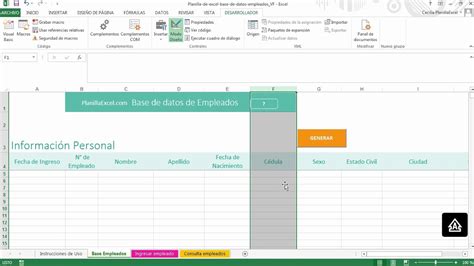 Base De Datos De Empleados En Excel Plantillas Excel Base De Datos