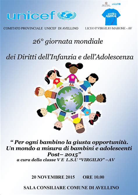 xxvi giornata mondiale dei diritti dell infanzia e dell adolescenza l incontro con l unicef