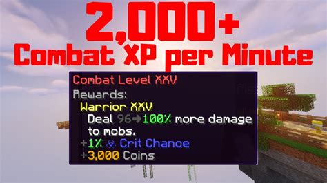 The 1 Most Efficient Way To Gain Combat Xp Hypixel Skyblock Youtube
