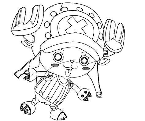 One Piece Tony Tony Chopper Funny Coloring Page Free Printable Coloring Pages