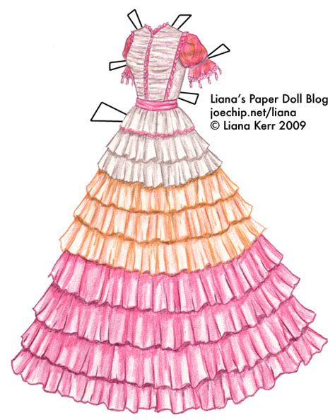 Party Dress Lianas Paper Dolls Paper Dolls Clothing Paper Doll
