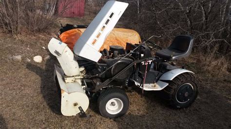 Roper 18t Riding Lawn Mower With Snow Blower Attachment Running Needs