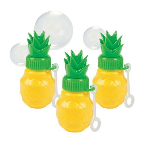 Pineapple Bubble Bottle Party Favors 12 Pieces