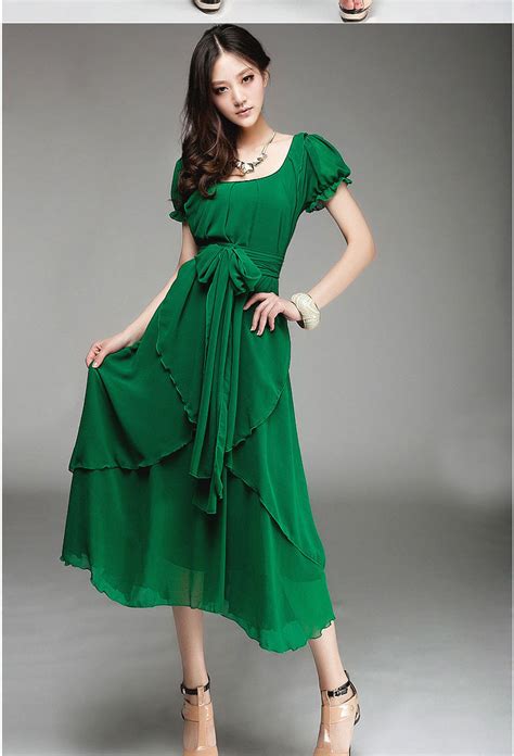 Summer Dress Korean Style Women Prom Party Dresses Evening Chiffon Clothing Vintage Long Elegant
