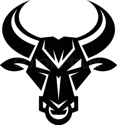 Angry Bull Vector Icon Stock Vector Colourbox