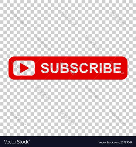 Subscribe Button Icon On Isolated Transparent Vector Image