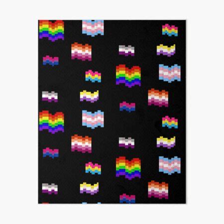 Pixel Pride Flags Set Art Board Print By Tabsartz Redbubble