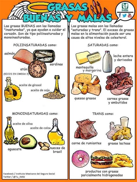 Grasas Buenas Y Malas Food Charts Healty Food Herbalife Healthy