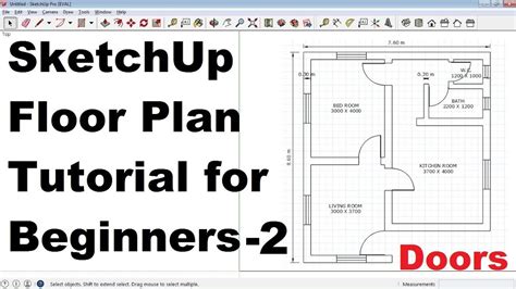 Sketchup Floor Plan Tutorial For Beginners 2 Youtube