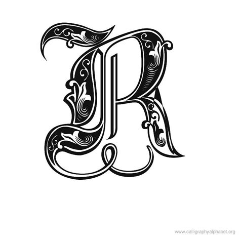 Alphabet R Calligraphy Sample Styles Calligraphy Alphabet Org