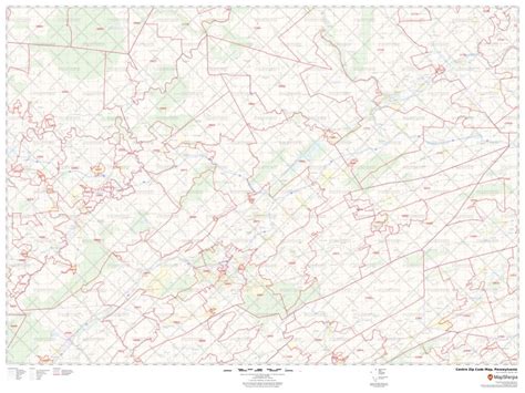 Centre County Pa Zip Code Map