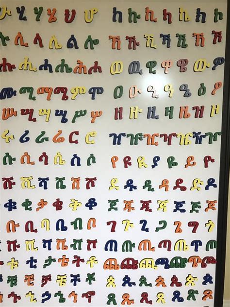Wooden Magnetic Geez Alphabet Fidel Amharic Tigrinya Etsy Alphabet
