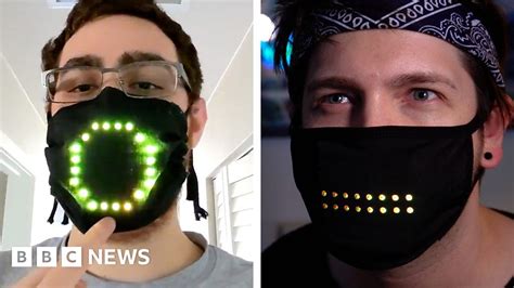 Coronavirus Face Mask Lights Up With Moving Mouth Shapes Bbc News