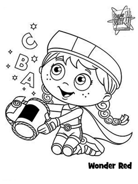 Are your children working with the alphabet? Wonder Red Alphabet Basket In Superwhy Coloring Page ...