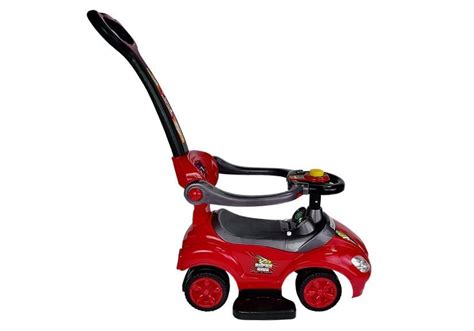 Toddlers Ride On Push Along With Parent Handle Mega Car 3in1 Red