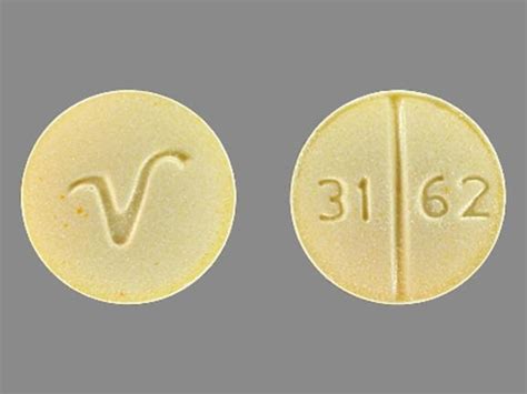 V 31 62 Pill Yellow Round Pill Identifier