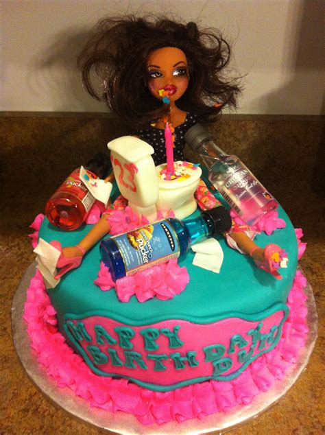 Drunk Barbie Great 21st Bday Cake Mackenzie Molzhon Fine I M Making You This Bolo Barbie