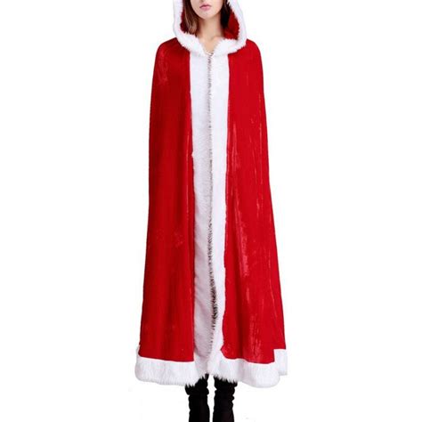 ca mode women christmas mrs santa claus cloak xmas costume cappa cloak cape f3 in sexy costumes