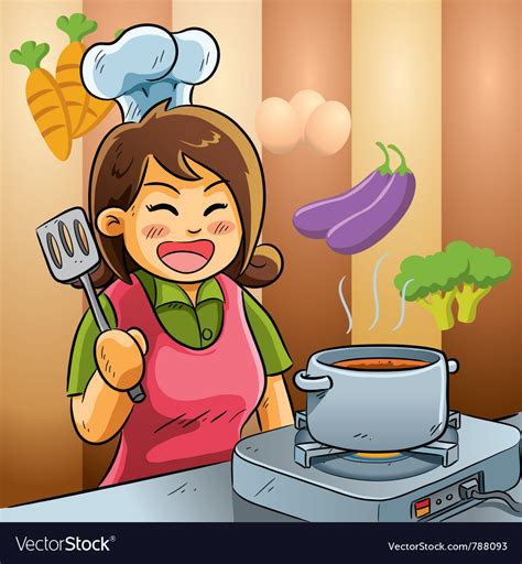 Mommy Love Cooking Royalty Free Vector Image Vectorstock