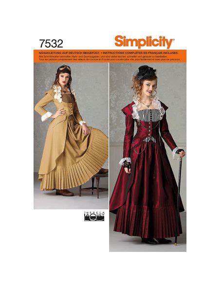 patron simplicity 2172 r5 déguisement costume robe historique