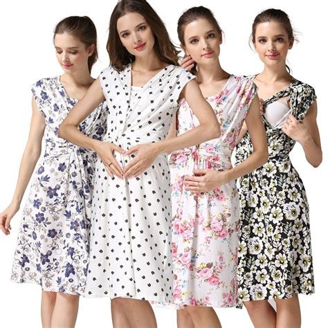 2019 Maternity Dresses Summer Women S Pregnancy Sleeveless Floral Print Breastfeeding Dresses