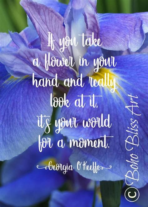 Georgia O Keeffe Quote If You Take A Flower In Your Hand And Really