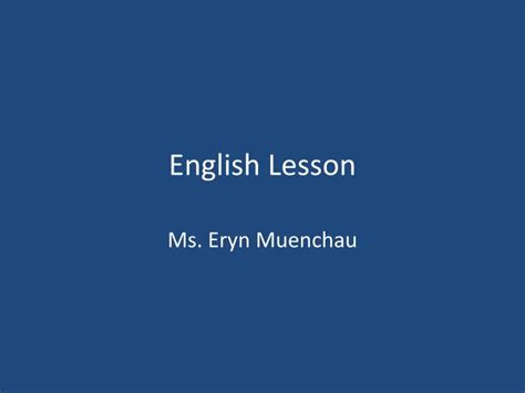 Ppt English Lesson Powerpoint Presentation Free Download Id2621620