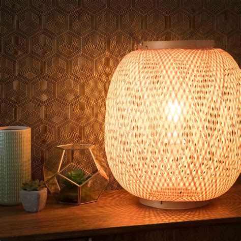 Lampeskaerm zep bambus fra broste copenhagen. PANAMA bamboo lamp H 62cm | Lampes salon, Lampe bambou, Lamp