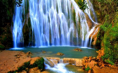 Beautiful Hd Wallpaper Waterfall Rocks Forest 247018