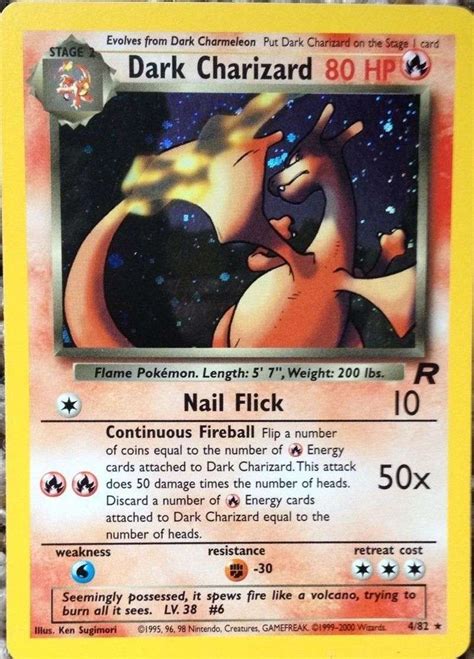 Looking for black charizard card? DARK CHARIZARD ULTRA RARE HOLO POKEMON CARD TEAM ROCKET SET 4/82 MINT ADULT OWN For Sale - Item ...